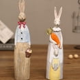 thumbnail image 4 of Vintage Rustic Country Bunnies Figurine Ornament Decorative Easter Decor Resin Bunnies Rabbit Egg Figurine Rabbit Statue, 4 of 5