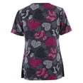 thumbnail image 2 of Chemises et Blouses Aqestyerly Femmes Manches Courtes Col en V Hauts Blouse d'Uniforme de Travail, 2 of 3