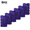 thumbnail image 4 of Tignapoo 6-Pack Adult Reversible Team Vests with Numbers 1-6, Purple - Lightweight and Breathable Sports Gear for Football & Basketball Practice, 4 of 4