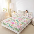 thumbnail image 3 of Erosebridal Rainbow Kawaii Dinosaur Bed Sheets,Cartoon Cactus Cute Dino King Sheets For Teens 4pcs, 3 of 6
