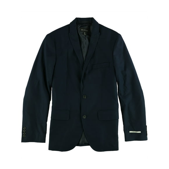 I-N-C Mens Milan Two Button Blazer Jacket blue S