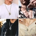 thumbnail image 5 of Men Shark Necklace, Gothic Fish Charm With Wheat Chain-55+5cm Adjustable, Stainless Tone G, 5 of 5