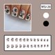 thumbnail image 2 of Uñas postizas de Halloween, 24 unidades, diseño de fantasma adorable, puntas blancas, cortas, cuadradas, de cobertura total, acrílicas., 2 of 5