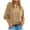 Khaki, variant on Womens Baggy Sweaters with Buttons Lantern Long Sleeve Trendy Pullover Knit Tops Soft Casual Fall Jumpers Knitwear (XL, Yellow)