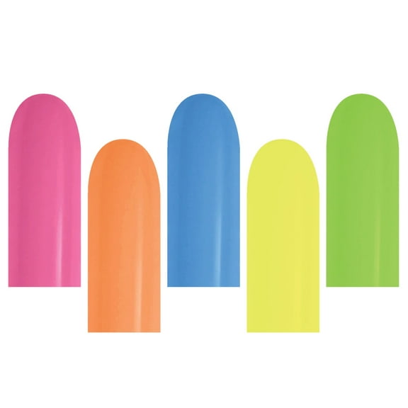 Betallatex 260B Neon Assortment Latex Balloons, Multicolor