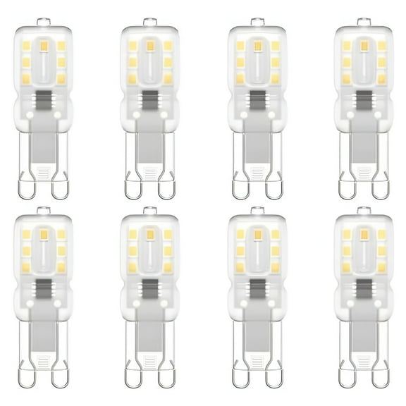 HIBIBUD Set of 8 G9 LED bulbs,G9 LED 220 V Natural white 5500 K 3 W halogen equivalent 30 W