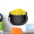 thumbnail image 1 of Vector Pot with Gold Wall Decal Mural by Wallmonkeys Peel and Stick Graphic (18 in W x 15 in H) WM347922, 1 of 4