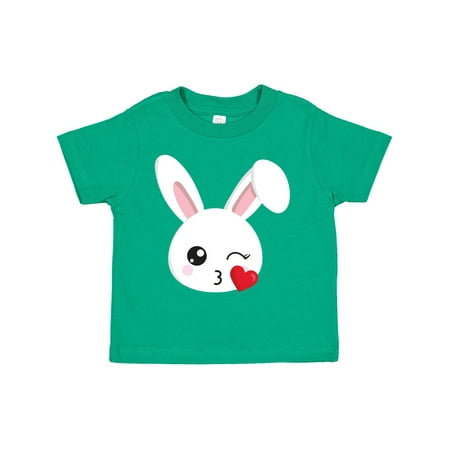 

Inktastic Cute Bunny Little Bunny White Bunny Heart Kiss Gift Toddler Boy or Toddler Girl T-Shirt