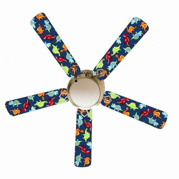 888 Cool Fans F52-0001032 52 in. Dinosaur Delight 5-Blades White Ceiling Fan with Lamp