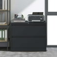 thumbnail image 4 of 2-Drawer Lockable Lateral File Cabinet Black Metal for Legal/Letter/A4/F4 Sizes Home Office, 4 of 19