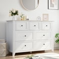 thumbnail image 1 of Commode Moderne à 7 Tiroirs, Commode en Bois pour Chambre, Commode Double à Rangement Profond pour Salon, Couloir, Organisation d'Entrée, 1 of 10