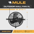 thumbnail image 2 of Mule Outdoor Wall Fan XL 18" Wet-Rated Wall Fan with 3 Speeds, Plug-In Mount, Matte Black, 2 of 10