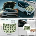 thumbnail image 4 of Yuyamidu Dachshund Auto Side Mirror Wrap Green Leaf Vehicle Front Hood Cover for Cars Sedans 2 Side View Mirror Covers and 1 Car Hood Cover Wrap St. Patrick's Day Car Exterior Accessories, 4 of 7