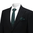 thumbnail image 2 of Cloudstyle Men's Jacquard Tie & Pocket Square Set - Business Casual Necktie 2-Piece Set with 23x23cm Pocket Square, 2 of 10