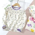 thumbnail image 5 of Caqnni Toddler Baby Girl Outfit Fall Winter Girl Clothes Long Sleeve Cute Fall Winter Outfitss Pants Outfits for 12 18 24 M 1t 2t 3t 4t 5t 6t Pajamas & Dailywear Set(2-3 Years,Purple), 5 of 5