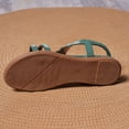 thumbnail image 5 of Xijirk Sandals Women Bohemian Rhinestone Flat Sandals, Elastic Slingback Ankle Strap Casual Beach Footwear,6.5, 5 of 8