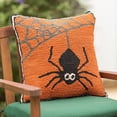 thumbnail image 2 of Plow & Hearth Indoor/Outdoor Polypropylene Lighted Spider Web Throw Pillow, 2 of 2