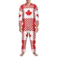 thumbnail image 4 of Kll Maple Leaves1 Sleepwear Mens Flannel Pajamas,Long Cotton Pj Set, 4 of 9