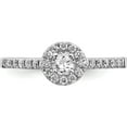 thumbnail image 4 of 14K White Gold Eternal Promise Lab Grown Diamond Halo Complete Ring (Size 7) Made In India rm6687e-040-7cwlg, 4 of 5