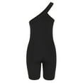 thumbnail image 5 of Elainilye Fashion Yoga Short Jumpsuit for Women Summer Sexy Solid Regular Sleeveless One-piece Jumpsuit,Black, 5 of 8
