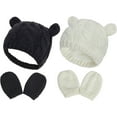 thumbnail image 1 of Conjunto de gorro y guantes de invierno para recién nacidos, para niñas de 0 a 18 meses Gorros de punto para bebés niños Gorros de invierno para bebés, M, 1 of 5