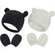 thumbnail image 1 of Conjunto de gorro y guantes de invierno para recién nacidos, para niñas de 0 a 18 meses Gorros de punto para bebés niños Gorros de invierno para bebés, M, 1 of 5