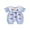 Sky Blue, variant on Cenuakty Baby 4th of July Romper Stripe Print America Flag Embroidery Short Sleeve Cape Collar Bodysuit