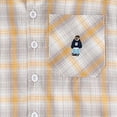 thumbnail image 5 of NIEWTR Boys Vibrant Plaid Short Sleeve Button Up Shirt Breathable Summer Tops for Play & Outings(Yellow,5-6 Years), 5 of 9