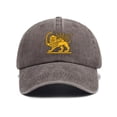 thumbnail image 3 of Lispipm Women Men Summer Baseball Cap with Lions Sun Printing Washed Cotton Plain Caps Unisex Casual Outdoot Sports Hats Brown, 3 of 4