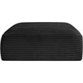 thumbnail image 3 of Meridian Furniture Shaggy Black Corduroy Performance Fabric Ottoman, 3 of 8