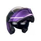 thumbnail image 4 of Casco Abatible Kov Moto Thunder Waves Morado Mujer Luz Led Talla XL, 4 of 5