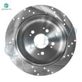 thumbnail image 4 of Set of 8 Rear 313mm Drilled Slotted Brake Disc Rotors-Ceramic Brake Pad Kit-Wheel Hub Bearing Assembly For 2005-2010 Honda Odyssey, 4 of 10