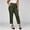 Army Green plus size capri pants with pockets a1, variant on Women Plus Size High Waisted Capri Pants with Pockets Solid Straight Leg Cropped Trousers Elegant Office Casual Summer Lounge Pants, Wine 2XL
