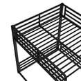 thumbnail image 5 of Harper & Bright Designs Metal Bunk Bed Full XL over Full XL with Stairs for Boys and Girls, Floor Bed with Guardrails for Bedroom, Black, 5 of 11