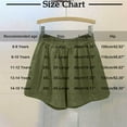 thumbnail image 3 of LLYWEY Linen Shorts for Girls - Summer Elastic Waist Wide Leg Shorts with Pockets - Kids Oversized Solid Cotton Linen High Waisted Loose Casual Short Pants, 3 of 3