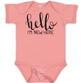 thumbnail image 3 of Inktastic Hello, I'm New Here Hand Drawn Type Boys or Girls Baby Bodysuit, 3 of 5