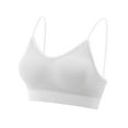 thumbnail image 5 of Spencer 3 Pieces Women V Neck Cami Bra Bralettes Padded Seamless Bralette Straps Sleeping Bra Pullover Style Tank Top Bra, 5 of 8