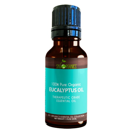 Best Eucalyptus Essential Oil By Sky Organics-100% Organic, Therapeutic Oil For Diffuser, Aromatherapy, Massage Oil, Allergies, Headaches, Joint Pain - Scented Oil For Candles & DIY (Best Essential Oil For Sinus Headache)