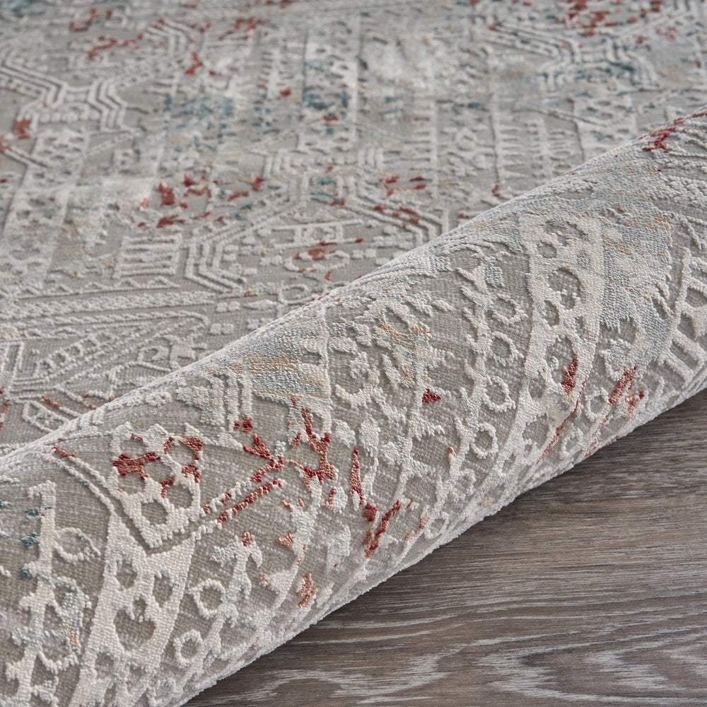 LR Home Imagine Durable Performance Area Rug Indoor in Blue/Cream, 1'10" x 3'