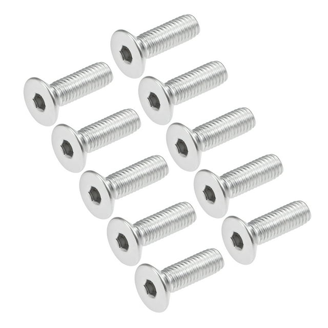 Unique Bargains Vis à Tête Plate M5x16mm Vis Hexagonale Intérieure en Acier Inoxydable 304 Boulons 20 Pcs