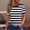 Black, variant on Women's Short Sleeve Black and White Striped Crew Neck Tops Spring Casual Loose Fit Summer Fitted T-Shirts Gray