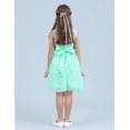 thumbnail image 4 of Yruioon Kids Girls Sleeveless Chiffon Ball Gown Prom Wedding Bridesmaid Birthday Evening Party Dress Turquoise 10, 4 of 7