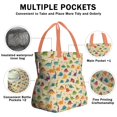 thumbnail image 3 of Colorful Dinosaur Assortment Pattern Drawstring Lunch Bag Women - Drawstring Lunch Bag Insulated for Work Office - Stain-Resistant Large Lunchbags for Women with Multi-Pockets, 3 of 6