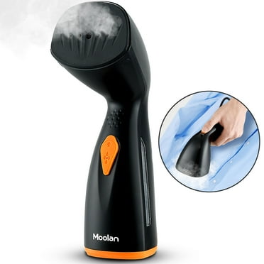 Moolan Portable Handheld Garment Steamer, 2 in 1 Fabric Steamer Wrinkle Remover, 25s Heat-up Clothing Iron for Home, Office and Travel