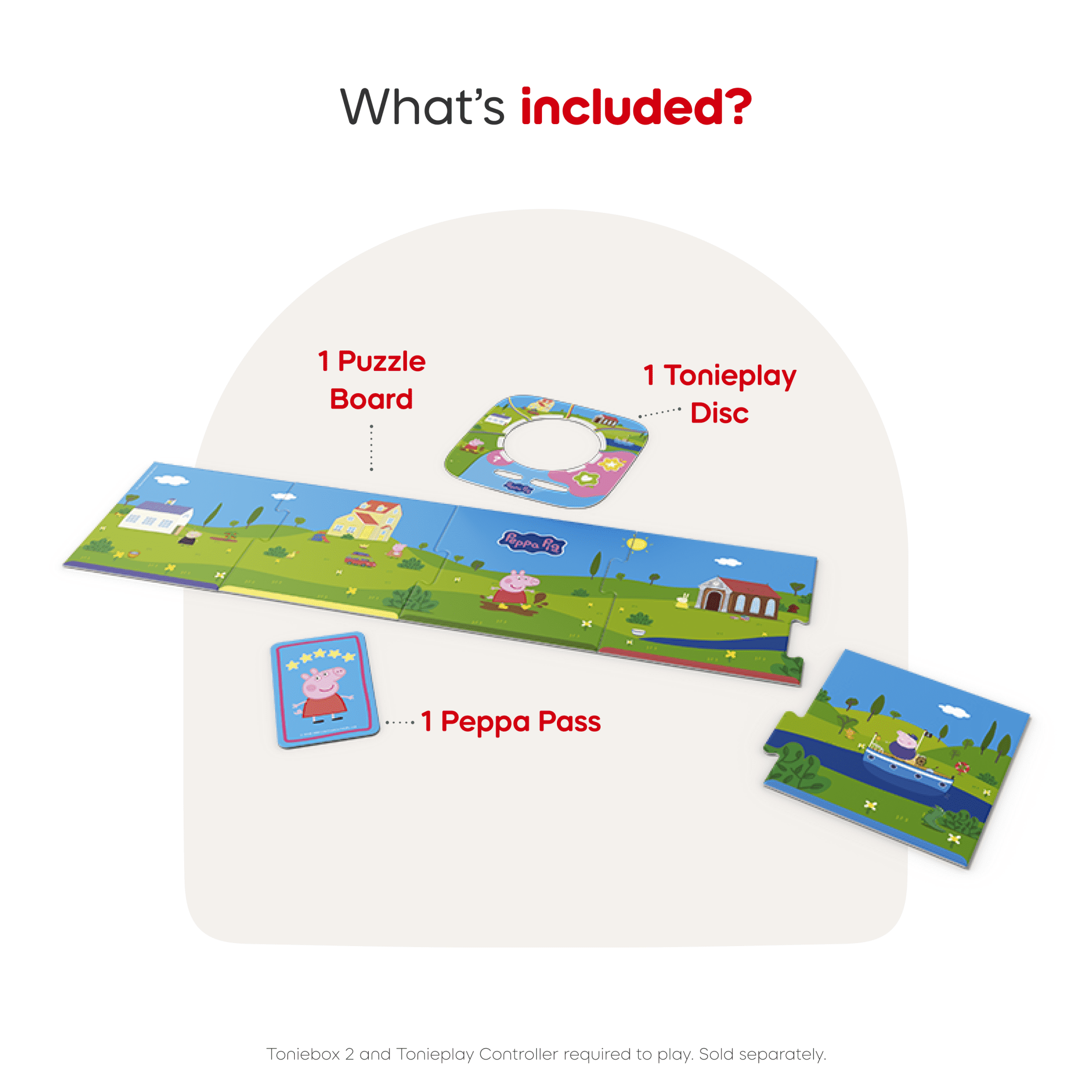 tonies Peppa Pig: Playdate with Peppa Tonieplay Game, Requires Toniebox 2 and Controller, Age Group 3+