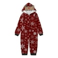 thumbnail image 2 of Odeerbi Matching Family Christmas Pajamas Sets Parent-Child Warm Hooded Jumpsuit Halloween Printed Home Wear Jammies Set Loungewear Sleepwear for Kids, 2 of 4