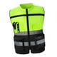 thumbnail image 1 of Chaleco de alta visibilidad con bolsillos y cremallera, chaleco de seguridad reflectante, chaleco de construcción XL Amarillo, 1 of 9