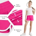 thumbnail image 5 of Resinta 4 Pack Youth Girls Athletic Shorts Quick Dry Active Shorts Big Girl Summer Sports Shorts for Running Dance Yoga, 5 of 9