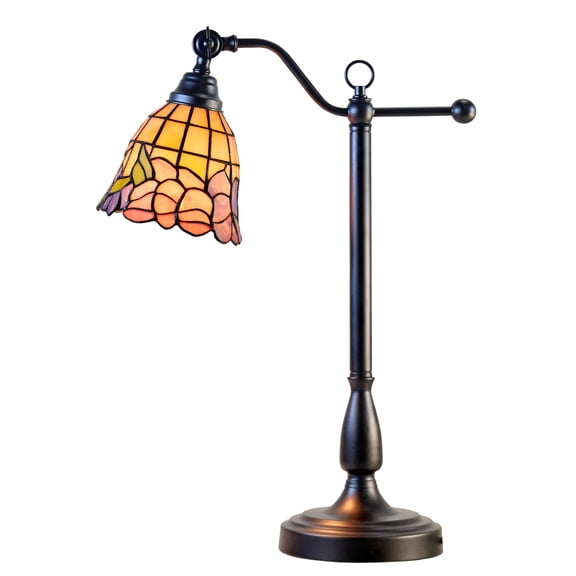 De Anza 24" Tall Handmade Tiffany Desk Lamp
