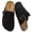 Black, variant on Kids Suede Clogs with Cork Footbed,Boys Girls Sandals, Adjustable Buckle Slip-On Slippers, Arch Support Mules for Indoor Outdoor